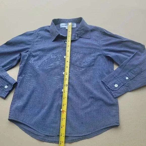 Lot Of 2 Old Navy Built-In Flex Navy Blue Boys White Button Down Size S (6-7) - Picture 10 of 15